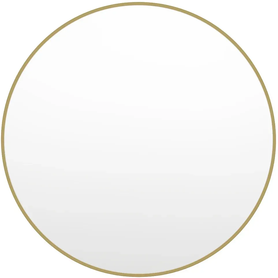 Großer Wandspiegel rund - Metall - 150 cm - Goldfarben - RONDIA