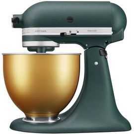 KitchenAid Artisan 5KSM156 pebbled palm mit goldener Schüssel