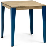 BOX Furniture Lunds Square Table 59x59x75cm Blau in massivem Kiefernholz mit Vintage-Industrie-Stil beenden Box Möbel