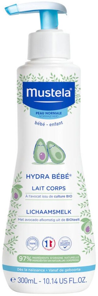 mustela® Bébé Enfant Hydra Bébé® Lait Corps à l'Avocat BIO Peau Normale 300 ml lait