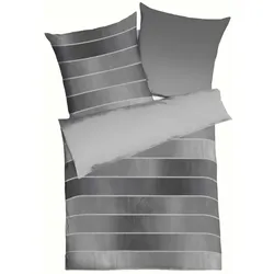 kaeppel Bettwäsche Timeless 200 x cm Satin Grau Zinn