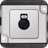 Merten Lautsprecher-Steckdose Panzer Silber (matt) 460860 1St.