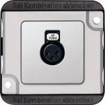Merten Lautsprecher-Steckdose Panzer Silber (matt) 460860 1St.