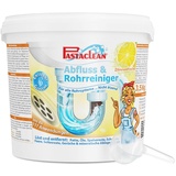 Pastaclean® Abflussreiniger Rohrreiniger, Entfernt Rohrverstopfungen im Bad & Küche, EXTRA STARK - Bis zu 134 Anwendungen, Entfernt Haare, Ablagerungen & Gerüche, (Duft: Zitrone), 3,5Kg