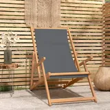 Teenpull – Strandstuhl Klappbar Massivholz Teak Grau