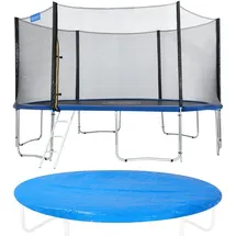 monzana Trampolin Ø 366 cm Komplettset inkl. Sicherheitsnetz, Leiter, Randabdeckung & Zubehör Kindertrampolin Gartentrampolin Ø Ø366cm - Monzana®