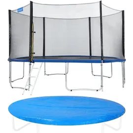 monzana Trampolin Ø 366 cm Komplettset inkl. Sicherheitsnetz, Leiter, Randabdeckung & Zubehör Kindertrampolin Gartentrampolin Ø Ø366cm - Monzana®