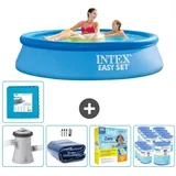 Intex runder aufblasbarer Pool – 244 x 61 cm – Blau No Size