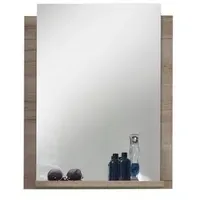 trendteam smart living Badezimmer Wandspiegel Spiegel Campus Eiche San Remo hell 60 x 75 x 15 cm - Braun