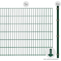 Arvotec Doppelstabmattenzaun "ESSENTIAL 123 zum Aufschrauben" Zaunelemente Zaunhöhe 123 cm, Zaunlänge 2 - 60 m Gr. H/L: 123 cm x 10 m H/L: 123 cm, grün (dunkelgrün) Zaunelemente