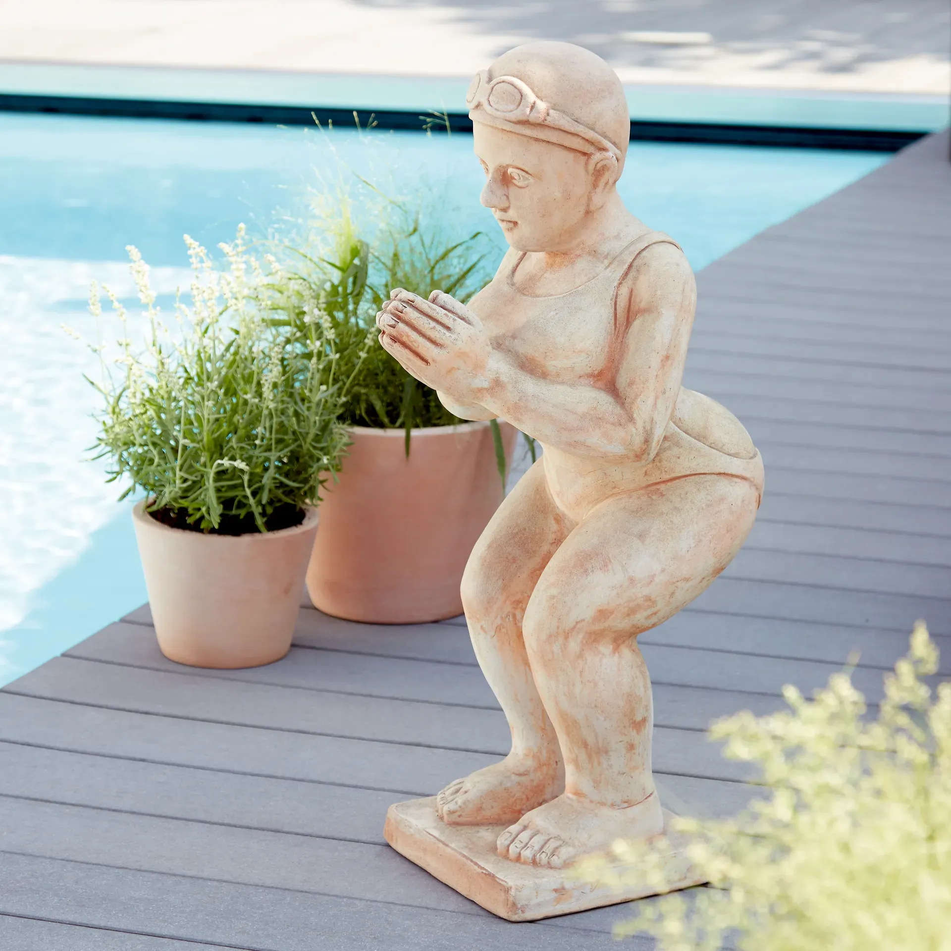 Schwimmerin Sonya - Terrakotta - 73 cm