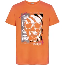 T-Shirt mit Totenkopf-Print XL