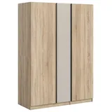 xonox.home Kleiderschrank Oakland 130 x 183 x 53 cm Braun