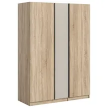 xonox.home Kleiderschrank Oakland 130 x 183 x 53 cm Braun