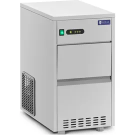 Royal Catering Eiswürfelmaschine Eiswürfelbereiter Icecubemaker 20kg/24h Edelstahl Eisherstellung, Weiss