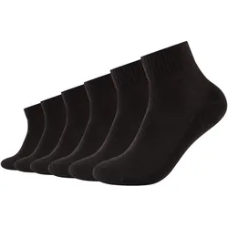 Kurzsocken CAMANO "ca-soft", Herren, Gr. 39-42, schwarz, Baumwollmischung, unifarben, Socken, mit verstärktem Zehenbereich