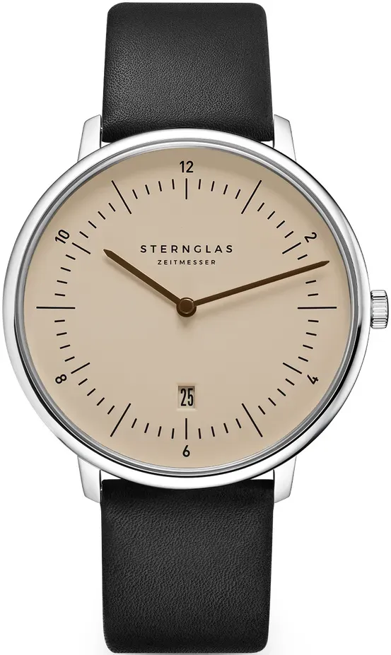STERNGLAS - NAOS XL - sandbraun - silber - premium schwarz / 42MM