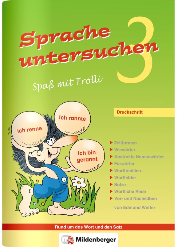 Spass Mit Trolli / Sprache Untersuchen - Spass Mit Trolli 3. Schuljahr, Druckschrift - Edmund Wetter, Geheftet