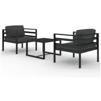 vidaXL Garten-Lounge-Set 3-tlg. anthrazit