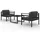 vidaXL Garten-Lounge-Set 3-tlg. anthrazit