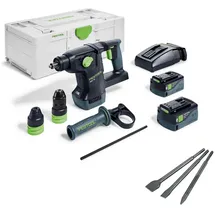 Festool Akku Kombihammer KHC 18 5,0 EBI-Plus 18V 2x Akkupack + Meißelsatz 230mm