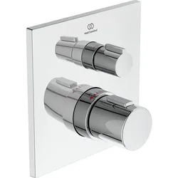 Unterputz-Brausethermostat Ceratherm C100, eckig (Ausführung: UP-Brausethermsotat Ideal Standard Ceratherm C100 Rosette 163x163 mm chrom)