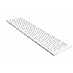 MS Beschläge Lüftungsgitter Verkehrsweiß RAL9016 Belüftungsgitter 130mm breit Stegblech 400mm