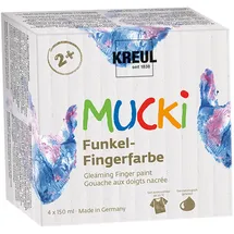 Kreul MUCKI Funkel-Fingerfarbe 4er Set