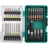 UBESTHS 40-tlg. Schrauberbit und Steckschlüssel Set – Magnetische Bits & Stecknüsse, 1/4" Sechskant, Schraubendreher Bit Set mit Adapter für Bohrmaschine & Akkuschrauber