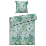 CASANOVA Bettwäsche BLAIR floral Grün 155 x 220 cm + 80 x 80 cm