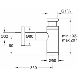 Grohe Geruchverschluss 1 1/4", chrom