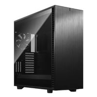 Fractal Design Define 7 XL Black TG Dark Modulares Silent E-ATX Full Tower PC-Gehäuse aus Aluminium/Stahl mit seitlichem Fenster aus dunkel getöntem Tempered Glass, schwarz