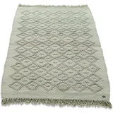 Tom Tailor HOME Badematte »Vintage Wash«, fußbodenheizungsgeeignet, Badteppich, Uni Farben, Rauten Muster, mit Fransen, reine Baumwolle, grün