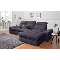 sit&more Ecksofa »Stardust L-Form«, wahlweise mit Bettfunktion und Bettkasten, grau