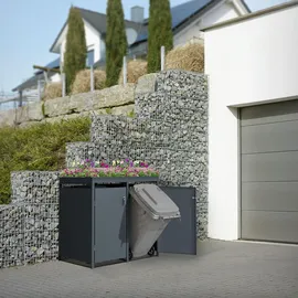 ML-Design Mülltonnenbox 132 x 80 x 124 cm anthrazit
