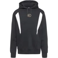 Nike Sportswear Air PO HOODY FLC BLACK/WHITE/METALLIC gold,