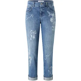 Angels Jeans mit Umschlag und Motiv-Print Modell 'Darlene Beauty blau 38/30