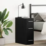 vidaXL Apothekerschrank Schwarz Eiche 20x45,5x60 cm Holzwerkstoff