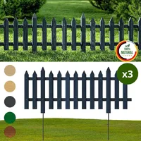 Pemicont Floranica 3 STK Gartenzaun Vorgartenzaun Steckzaun Friesenzaun Zierzaun