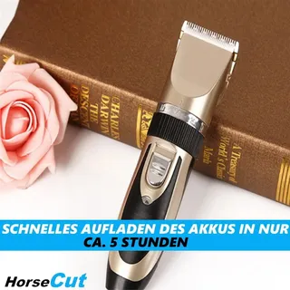 MAVURA HorseCut Pferde Schermaschine extrem leise mit Akku, Pferde Haartrimmer Haar Trimmer handlich & leicht