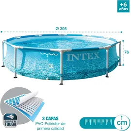 Intex Beachside Metal Frame Pool 305 x 76 cm