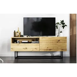 meble lindner Enjoy TV-Lowboard 120x46x35 cm Eiche Artisan Matt Metall