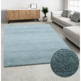 THEKO Wollteppich »Gabbeh Uni, Handweb Teppich, meliert, reine Wolle, handgewebt«, rechteckig, 14 mm Höhe, Schlafzimmer, Wohnzimmer, Esszimmer, auch als Läufer oder rund