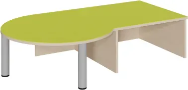 Podest mit Linoleum-Deckplatte und Nische, Rundungsansatz links