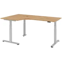 Bümö Eckschreibtisch Asteiche / Silber