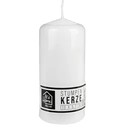 Stumpenkerze weiß Adventskerzen Weihnachtskerze Stumpen Kerze Deko 12,5cm Weiß