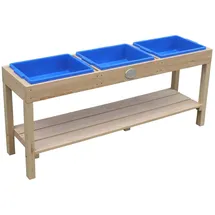 Axi Holzsandkasten mit 3 Behältern Natürliches Braun/Blau