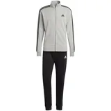 adidas Herren Trainingsanzug Sportswear Basic 3-Streifen French Terry grau