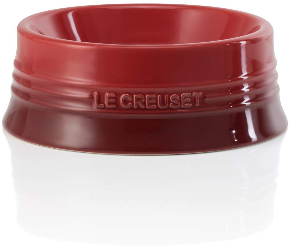 Le Creuset Futternapf aus Steinzeug, Größe L, 22,8 x 8,4 cm, 850 ml, Kirschrot, 61401030600099