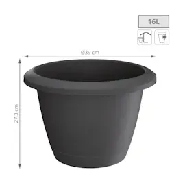 Prosperplast Respana Basic 39 x 27 cm Schwarz